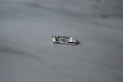 927 sterling silver moissanite ring