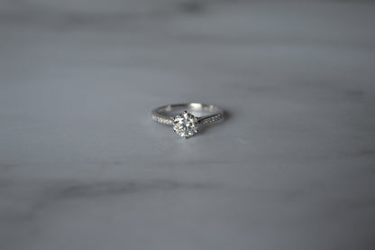 927 sterling silver moissanite ring