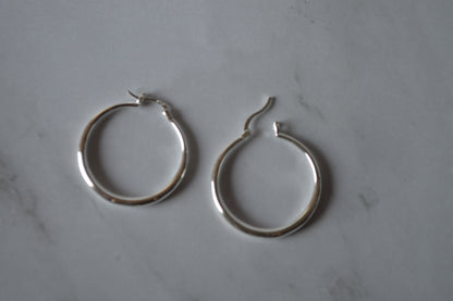 925 sterling silver  hoop earring