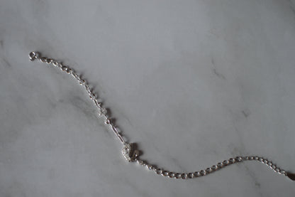925 sterling silver cubic zirconia swan  Bracelet