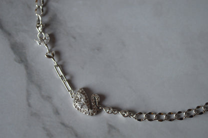925 sterling silver cubic zirconia swan  Bracelet