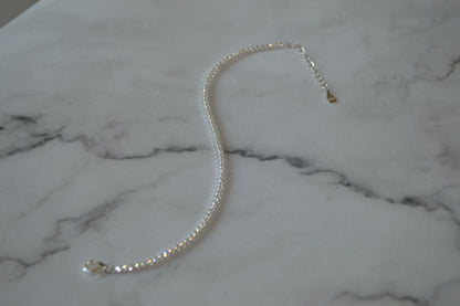 Sterling Silver 925 Tennis Bracelet with Dainty Zircon Accents