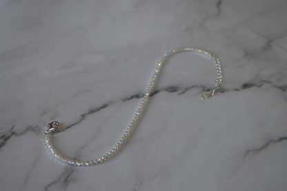 Sterling Silver 925 Tennis Bracelet with Dainty Zircon Accents