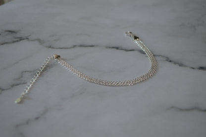 Sterling Silver 925 Adjustable Fine Link Bracelet – Minimalist Everyday Shine