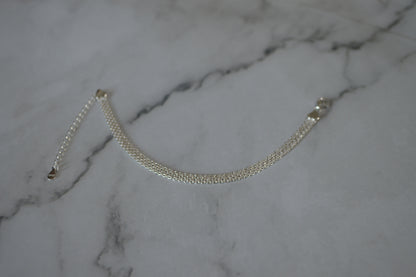 Sterling Silver 925 Adjustable Fine Link Bracelet – Minimalist Everyday Shine