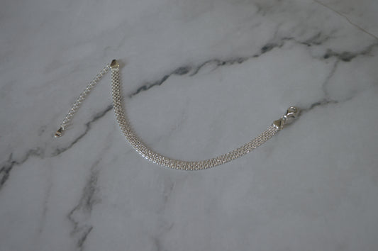 Sterling Silver 925 Adjustable Fine Link Bracelet – Minimalist Everyday Shine