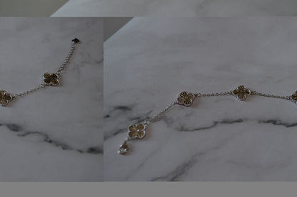 Silver 925 Clover Charm Bracelet – Lucky Elegance in Every Detail