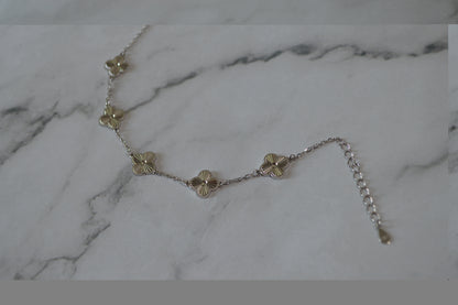 Silver 925 Clover Charm Bracelet – Lucky Elegance in Every Detail