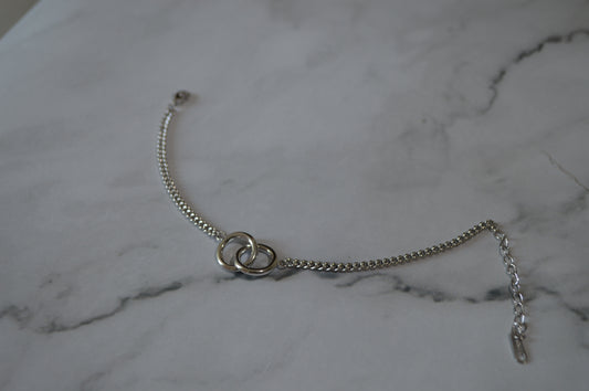 Sterling Silver 925 Interlocking Circle Bracelet – Symbol of Unity & Eternity