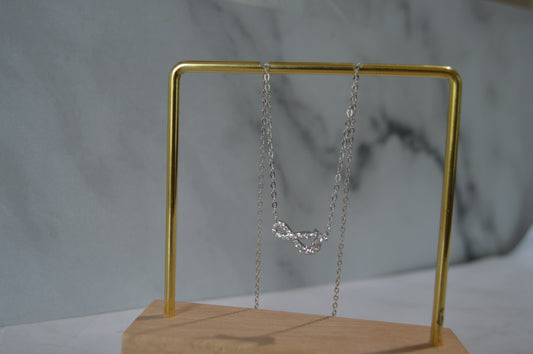 Sterling Silver 925 Infinity Pendant Necklace – Symbol of Forever Elegance