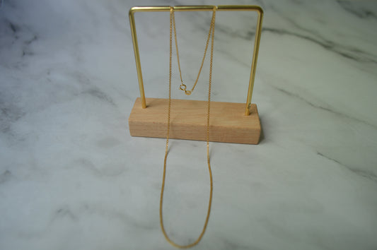 18k Solid Gold Italian Chain Necklace – 17.8 Inches