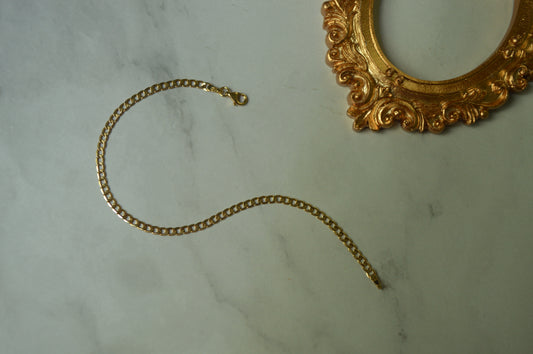 18k Solid Gold Italian Chain Bracelet – 7.5 Inches