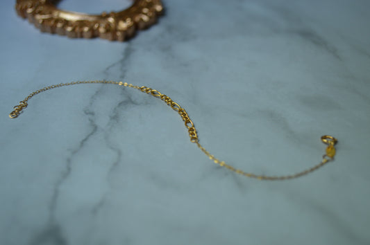 18k Solid Gold Italian Oval-Link Chain Bracelet – 7.5 Inches