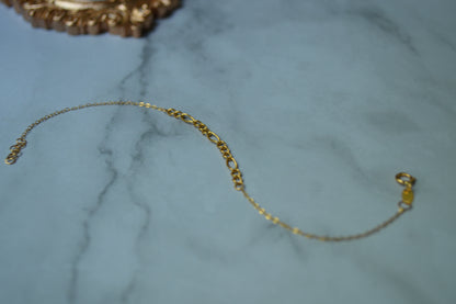 18k Solid Gold Italian Oval-Link Chain Bracelet – 7.5 Inches