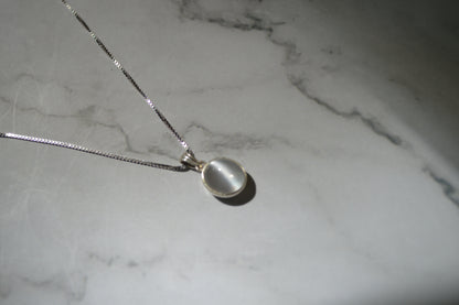 Natural Moonstone & Silver Necklace — Glow with Grace