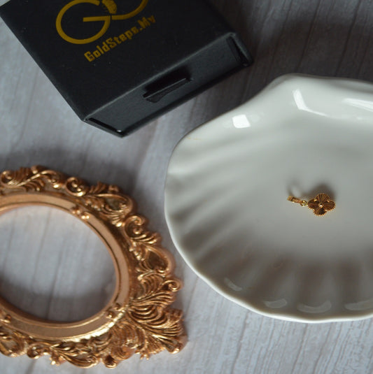 GS0502/503 18 original gold  unique flower Pendant