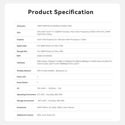 Beelink EQi13 Pro Intel® Core™ i7 13500H/13620H