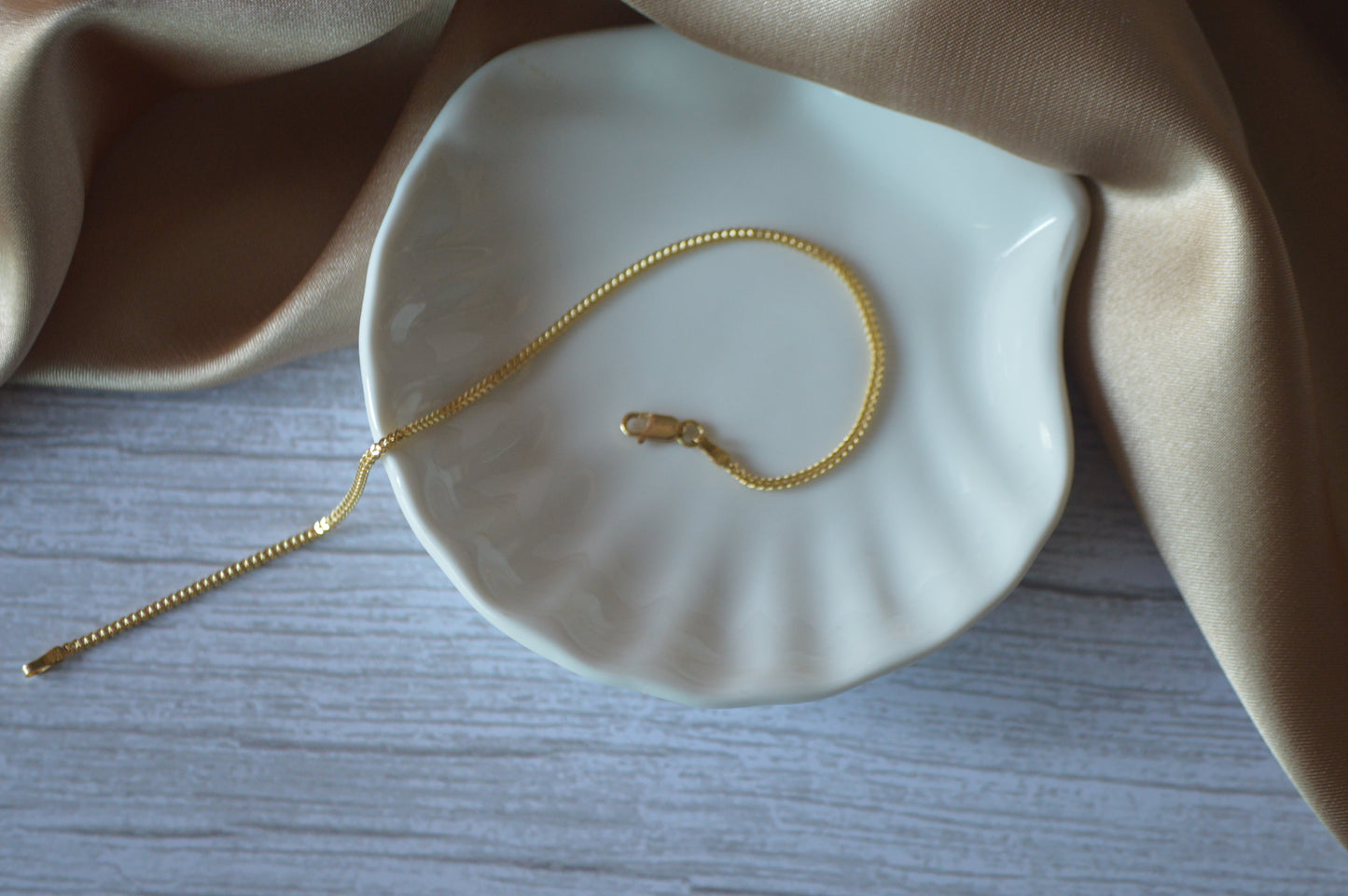 18k Box design gold braclet