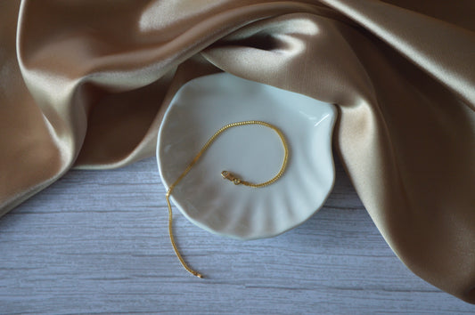 18k Box design gold braclet