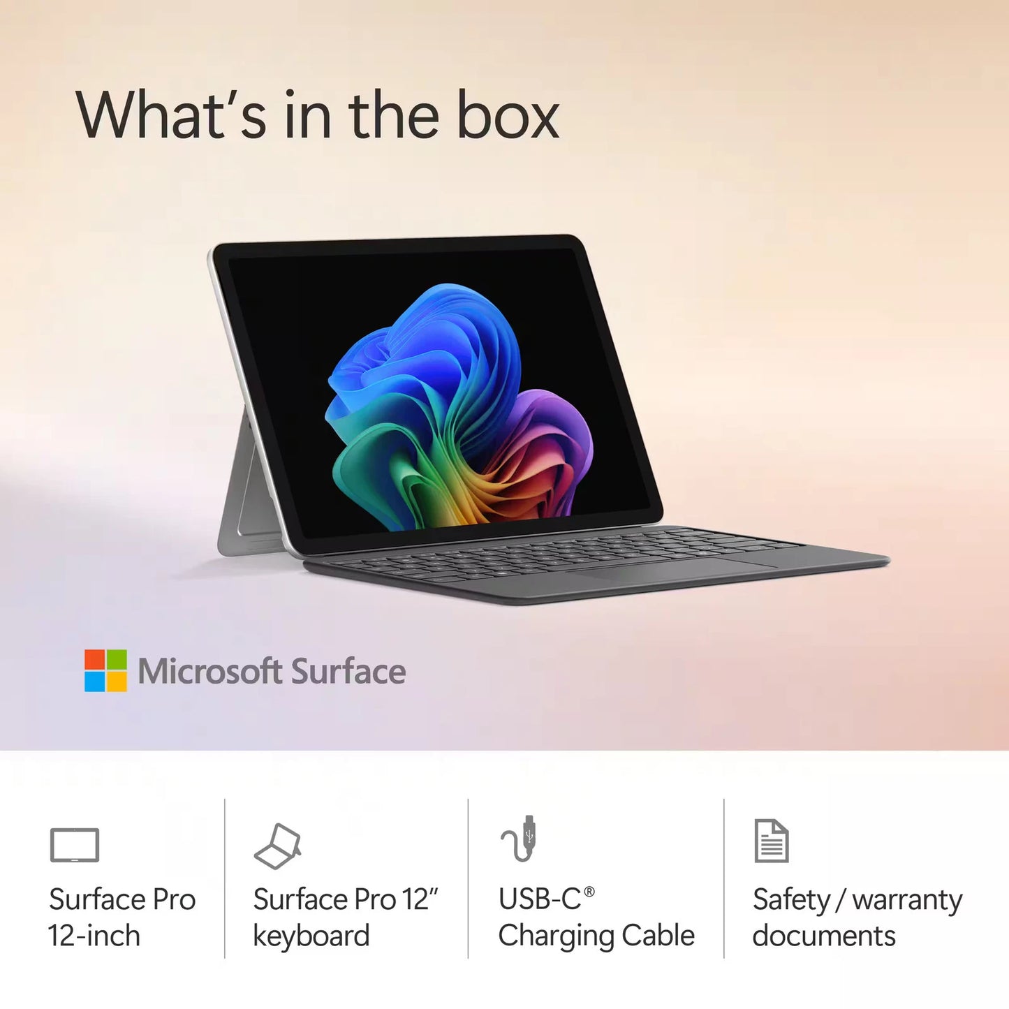 Microsoft - Surface Pro - Copilot+ PC - 12- Snapdragon X Plus 8 Core - 16GB RAM - 256GB UFS - Device + Keyboard Bundle - Platinum