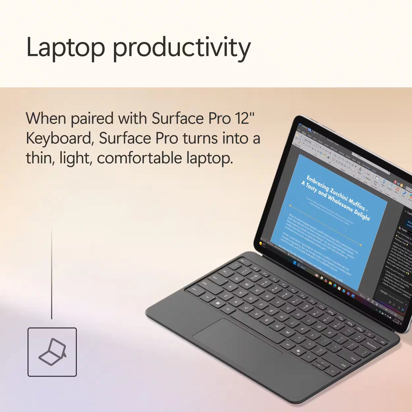Microsoft - Surface Pro - Copilot+ PC - 12- Snapdragon X Plus 8 Core - 16GB RAM - 256GB UFS - Device + Keyboard Bundle - Platinum