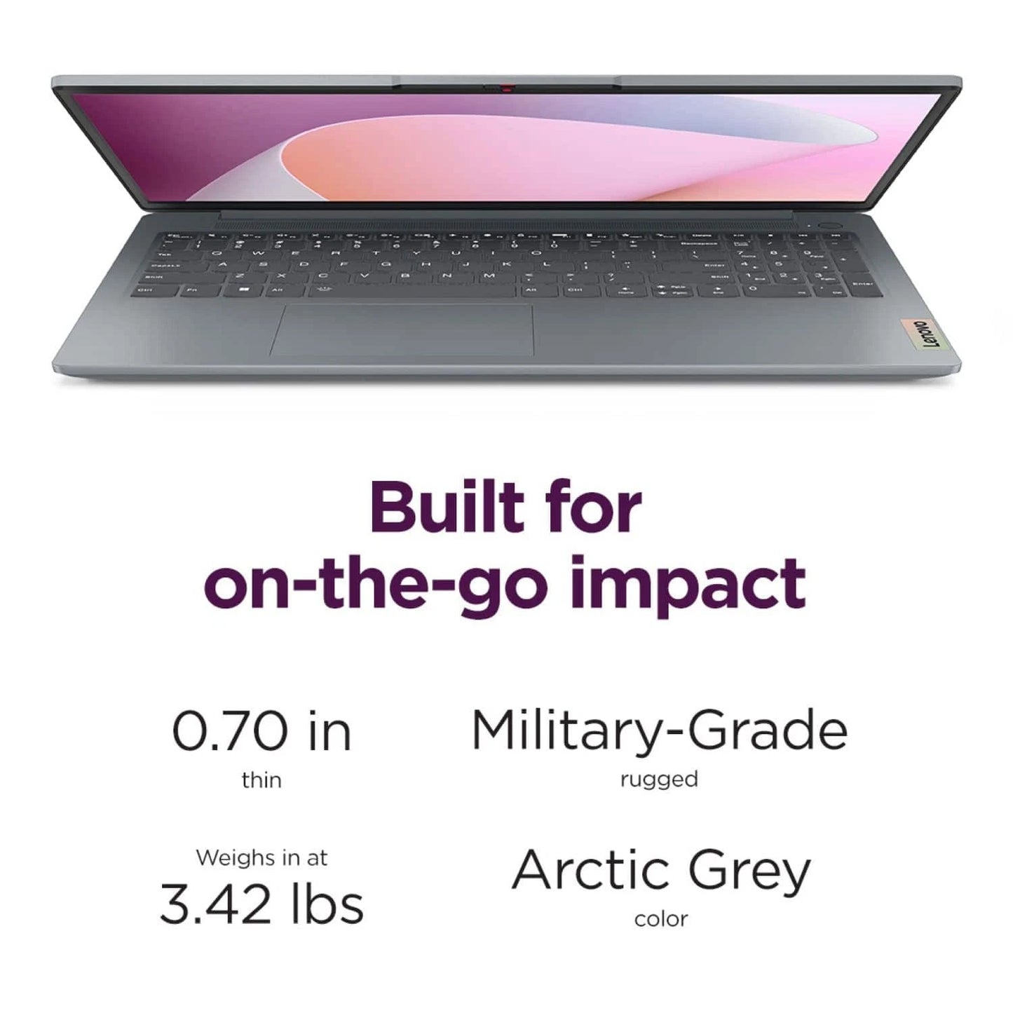 Lenovo IdeaPad Slim 3i 15.6" FHD Laptop – 13th Gen Intel Core i3-N305, 8GB RAM, 128GB UFS Storage, Arctic Grey