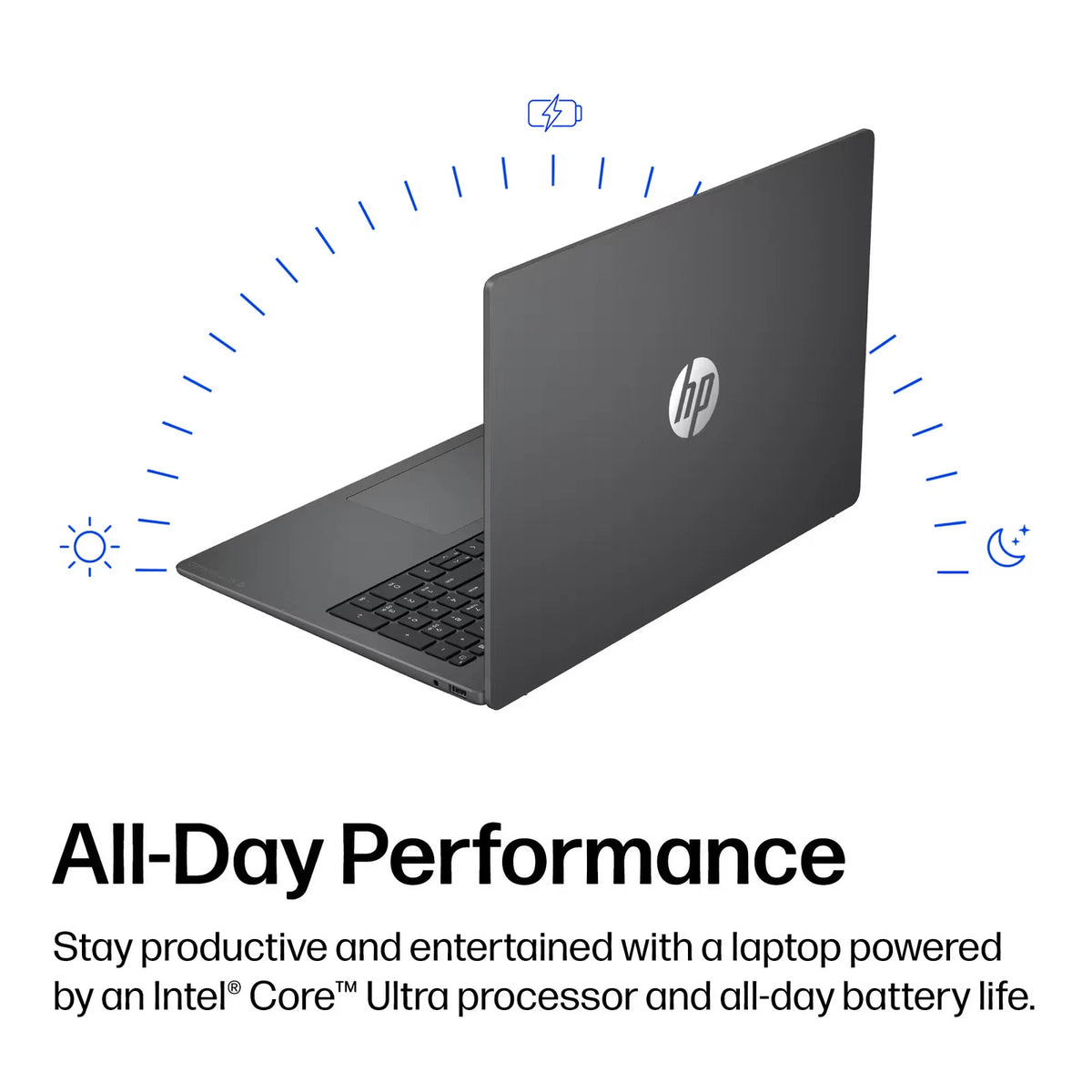 HP OmniBook 3 16" 2K Touchscreen Laptop Intel Core Ultra 7 255U, 16GB DDR5 RAM, 512GB PCIe Gen4 SSD, Wi‑Fi 7, Windows 11 Home - Mica Silver